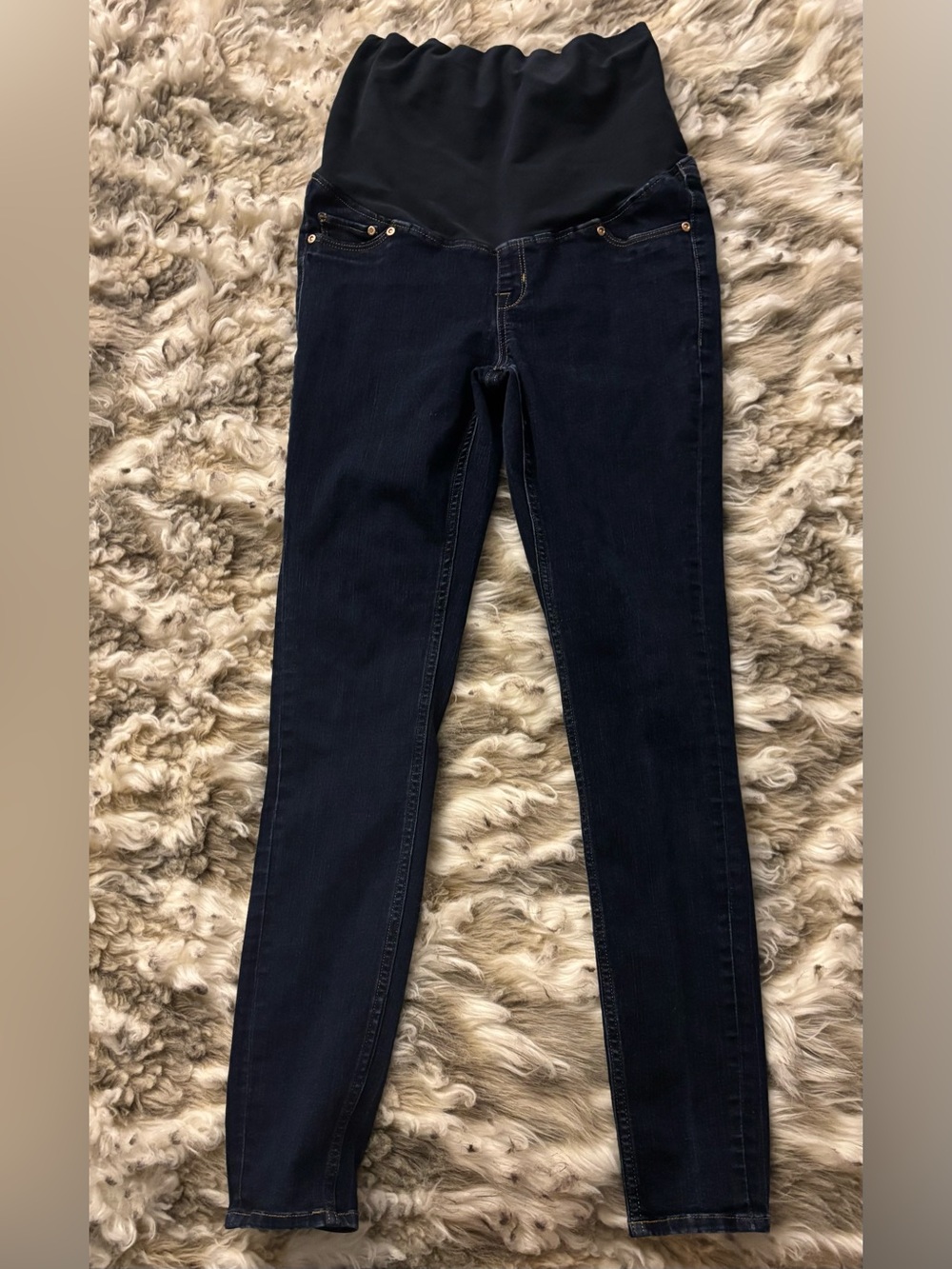 H&M maternity jeans dark blue wash size Medium